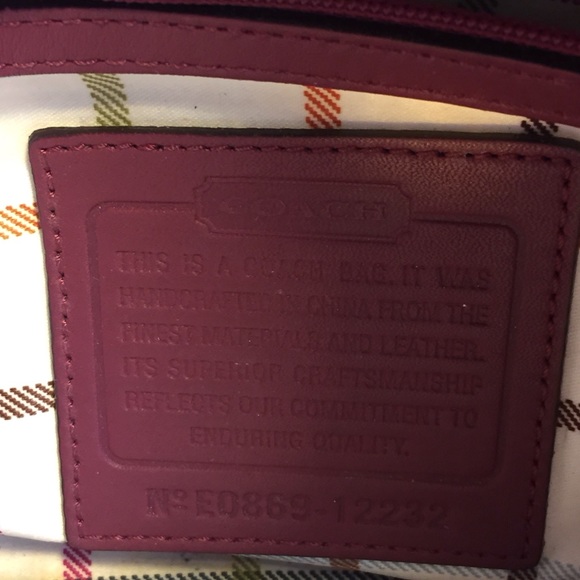 Authentic Coach Purse, Brown and Purple - Picture 5 of 5